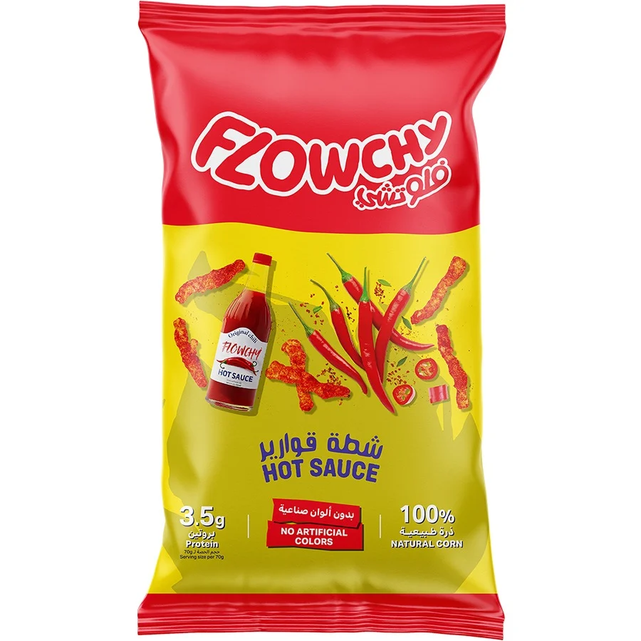 Flowchy Crunchy Puffed Corn Hot Sauce 70g